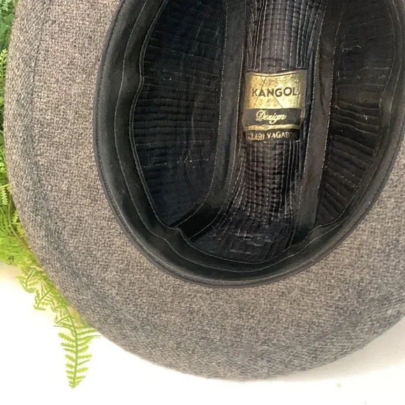 Vintage KANGOL DESIGN English Vagabond Fedora wool hat size Medium - Picture 13 of 17